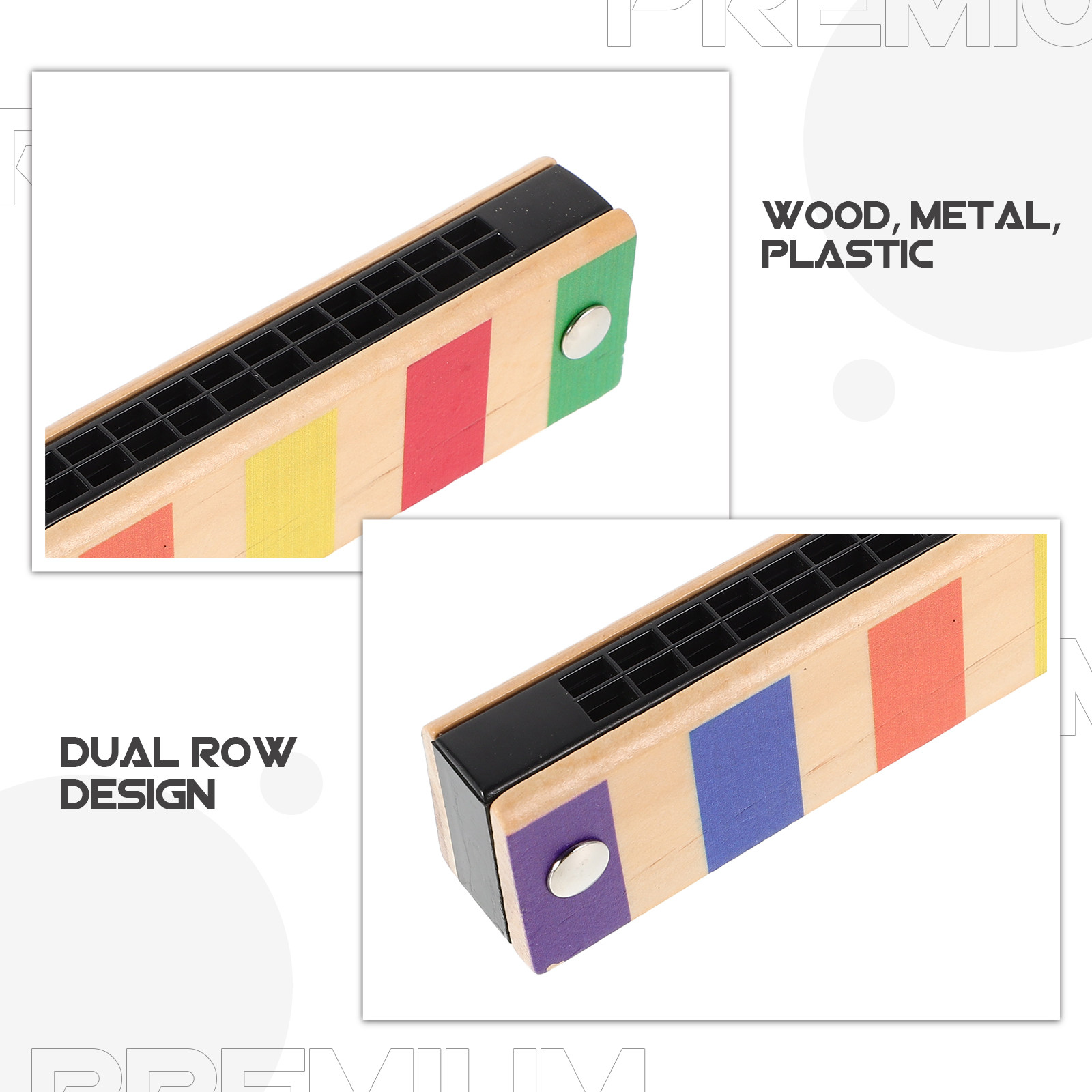 16-Hole Dual-Row Wooden Harmon - Musical Instrument Harmony review and price