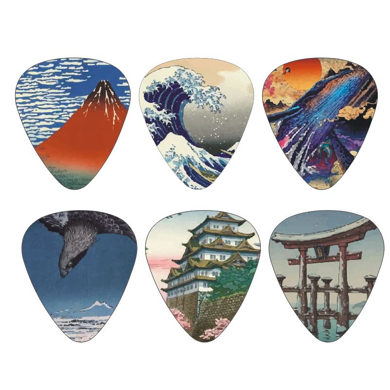 New 12pcs/set  Guitar Picks -  - Musical Instrument Painting review and price